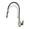 Alfi Brand Brushed Nickel Square Kitchen Faucet with Black Rubber Stem ABKF3023-BN - alternate 2